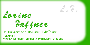 lorinc haffner business card